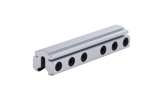 BKL-169S 1 Piece 4' Long Tri-Mount Dovetail Riser Mount- Silver