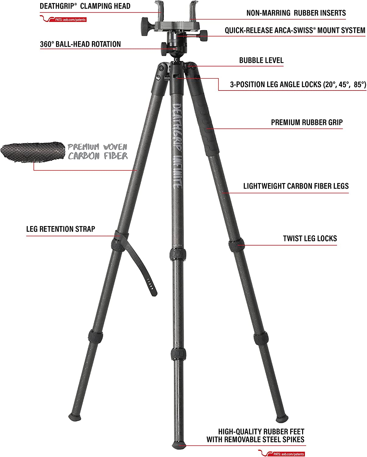 Bog Deathgrip Infinite Carbon Fibre Tripod