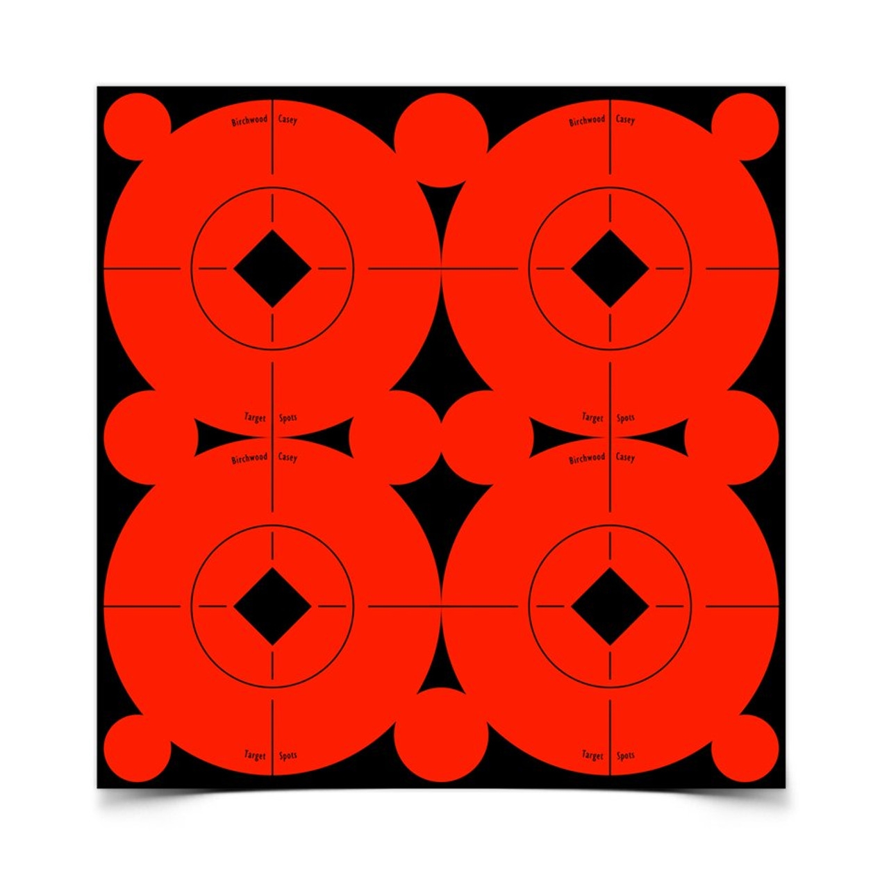 Birchwood Casey Self Adhesive Orange 3" Target Spots - 40 Targets / 100 Pasters (10 Sheets of 4 Targets)
