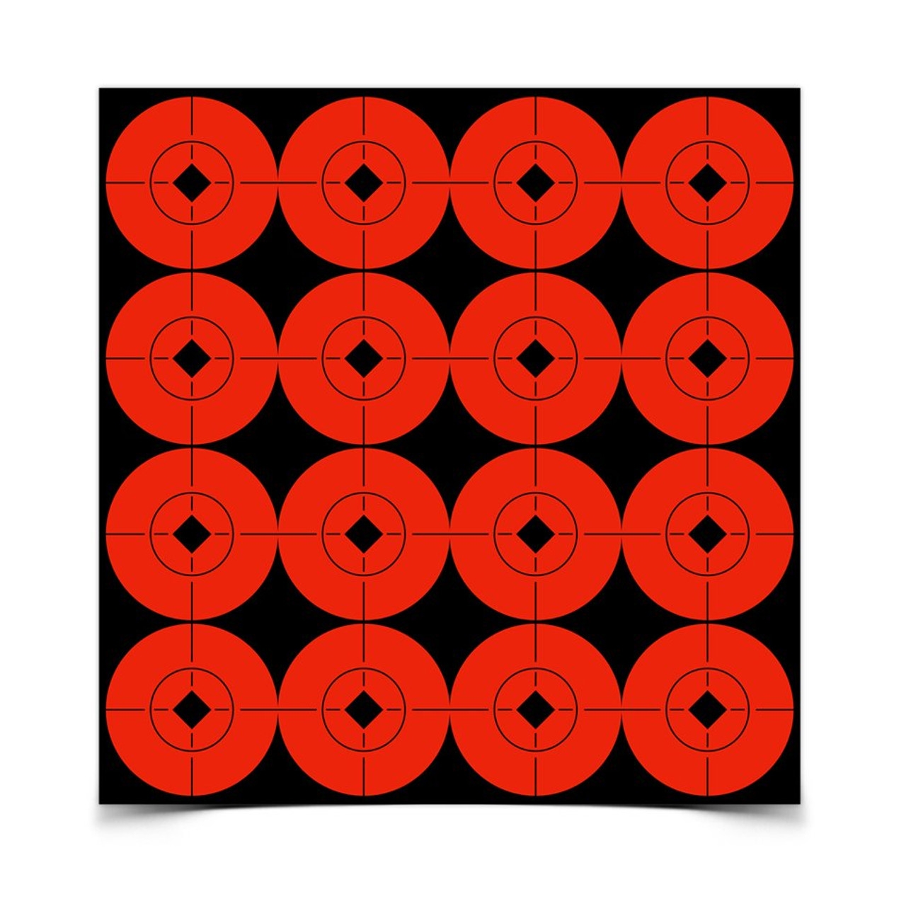 Birchwood Self Adhesive Orange 1.5" Target Spots - 160 Targets (10 Sheets of 16 Targets)