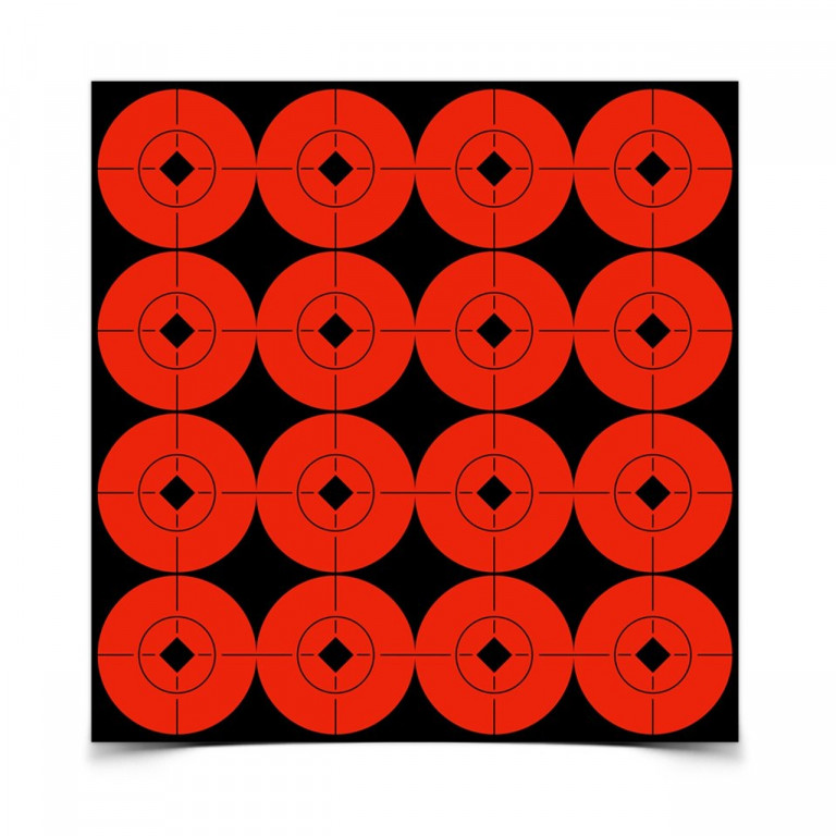 Birchwood Self Adhesive Orange 1.5" Target Spots - 160 Targets (10 Sheets of 16 Targets)
