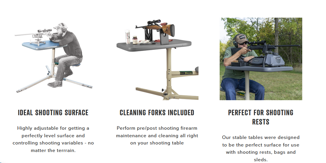Caldwell Stable Table Portable Shooting Bench Folding Rifle Shooting Table