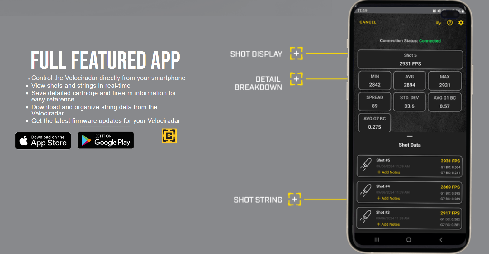Caldwell VelociRadar Radar Shooting Chronograph – Bluetooth Ballistic Chrono
