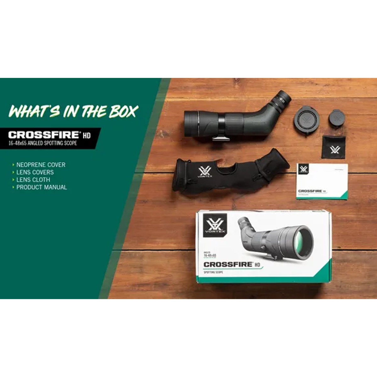 Vortex Crossfire HD 16-48x65 Angled Spotting Scope