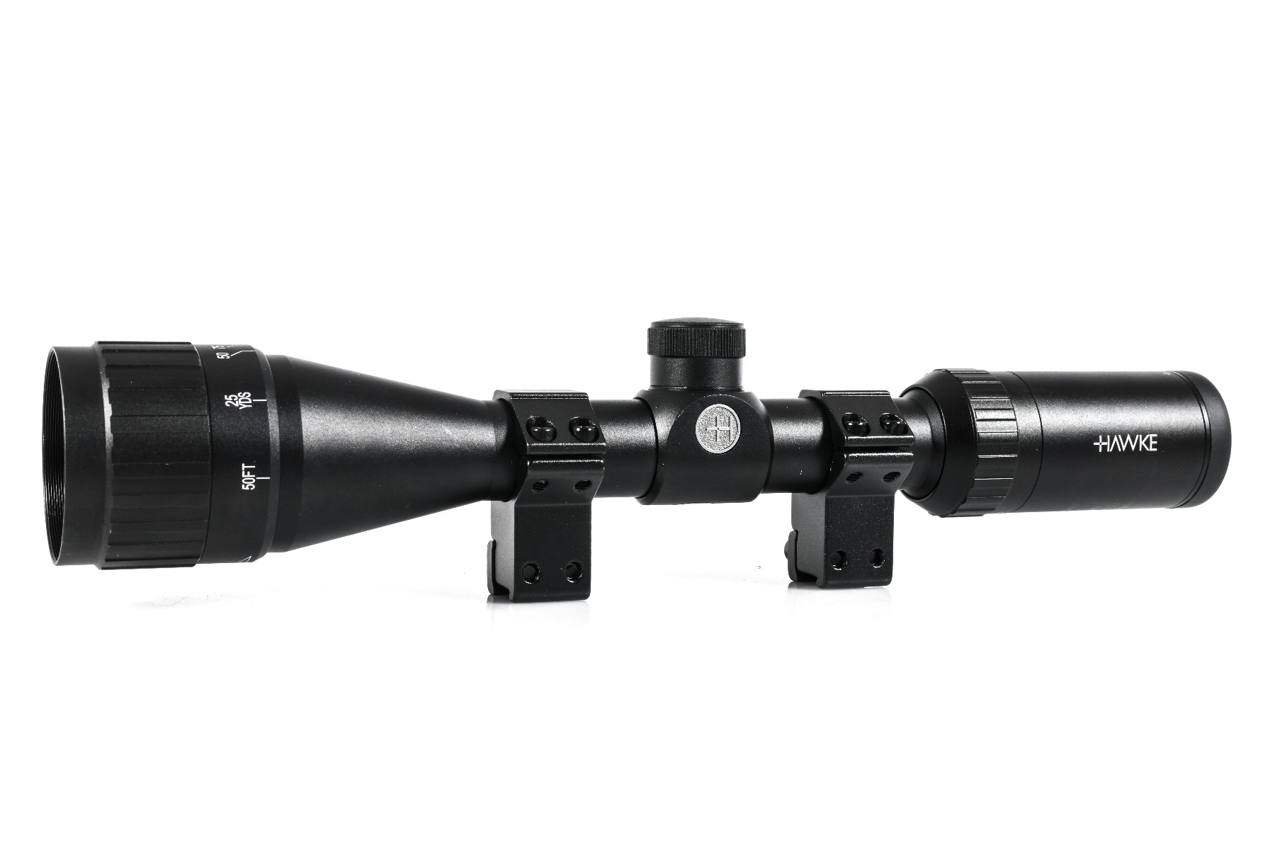 Hawke Fast Mount 3-9x40 AO SFP Non IR 1/4 MOA Mil Dot Rifle Scope