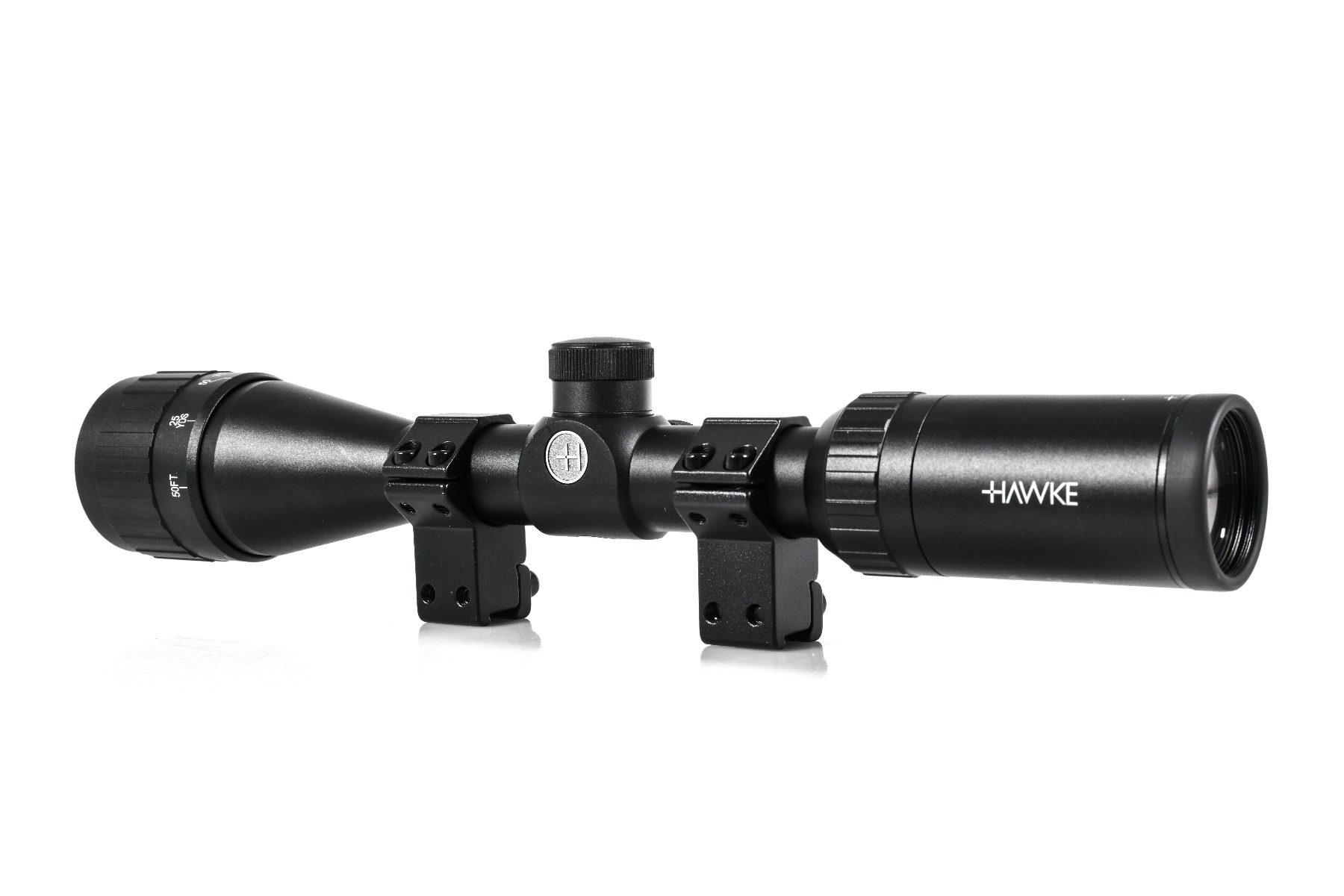 Hawke Fast Mount 3-9x40 AO SFP Non IR 1/4 MOA Mil Dot Rifle Scope