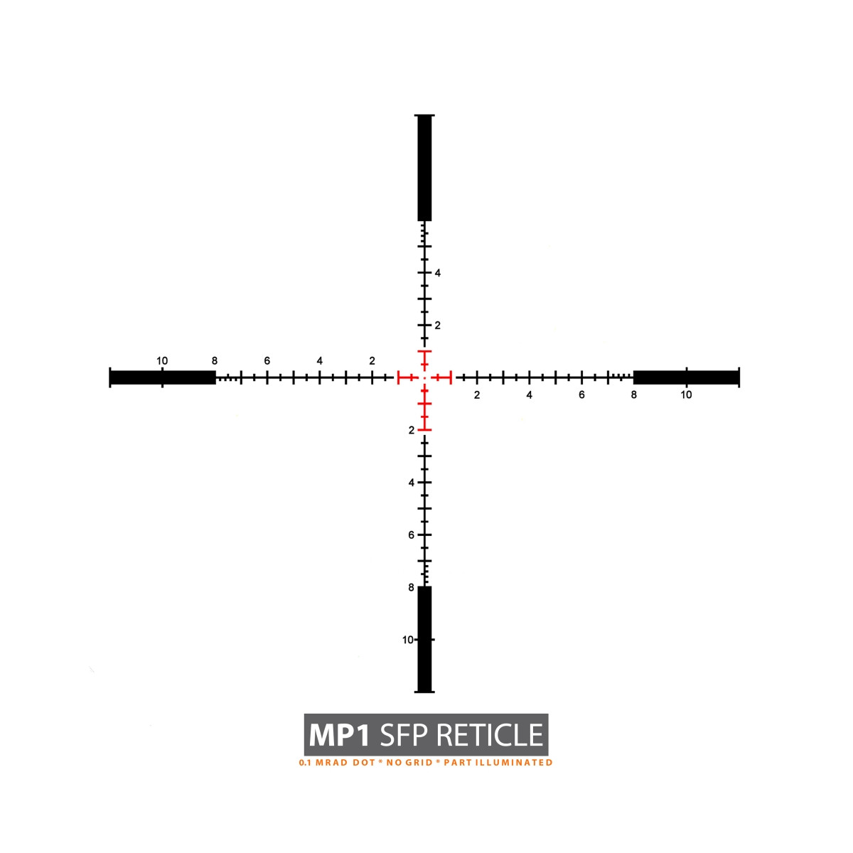Falcon Optics S10i PLUS 1-10x24 SFP MP1 0.1MRAD 30mm Rifle Scope with Side Focus