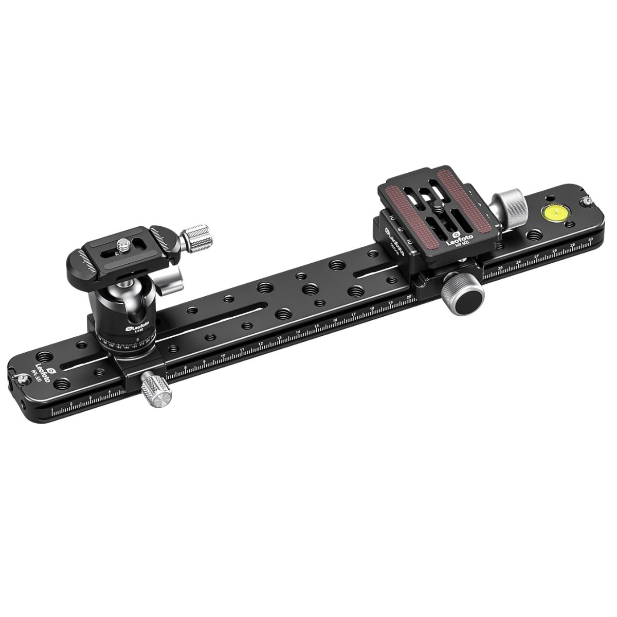 Leofoto FDM-03 Medium Binocular, Spotting Scope, Rangefinder, Thermal Mounting Bubble Level Rail Kit with LH-22 Ball Head and DDC-38 Clamp and Plate Kit - Arca Dovetail Base