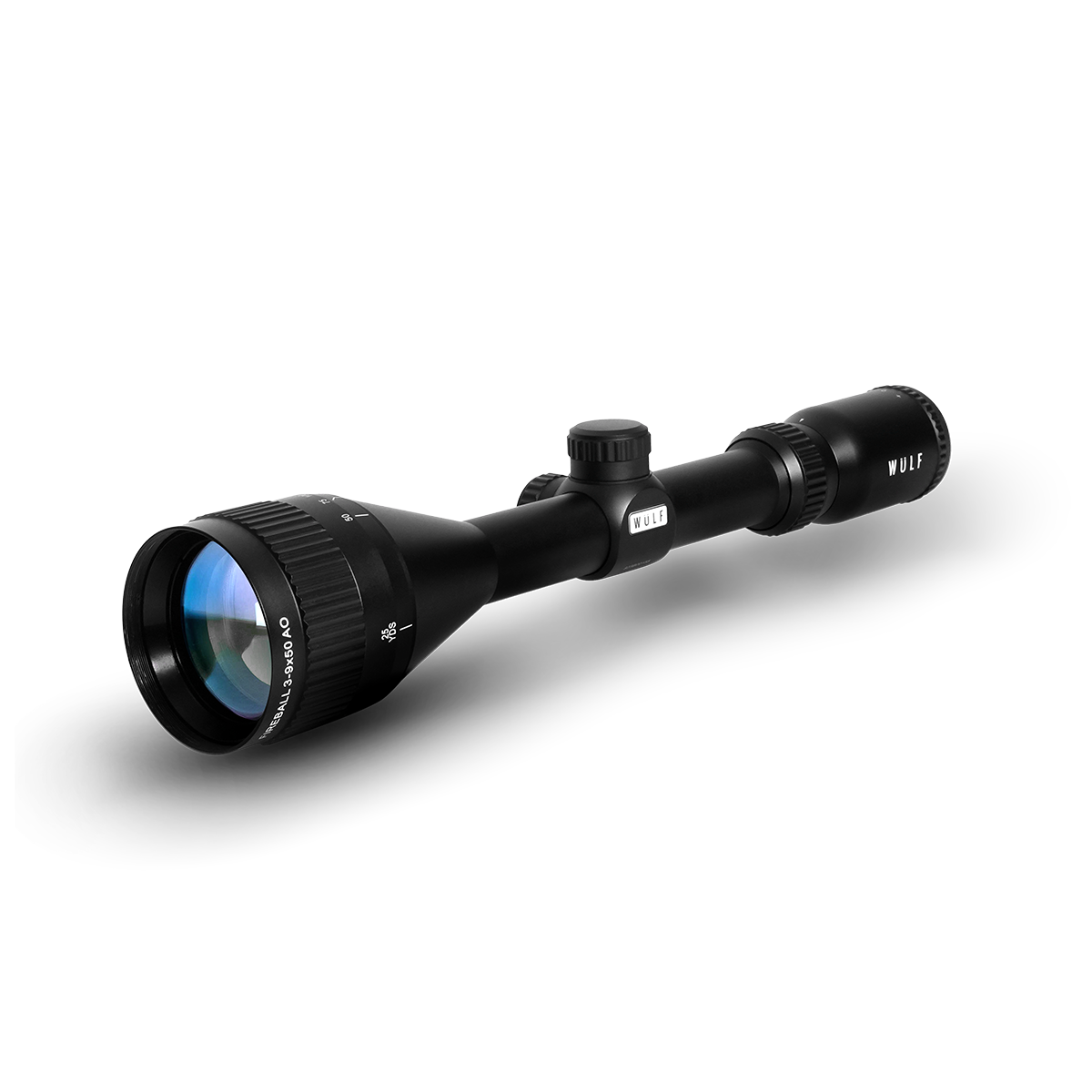 WULF Fireball 3-9x50 AO SFP Non Illuminated Half Mildot 0.1 MRAD Rifle Scope w/ 9-11mm Rings