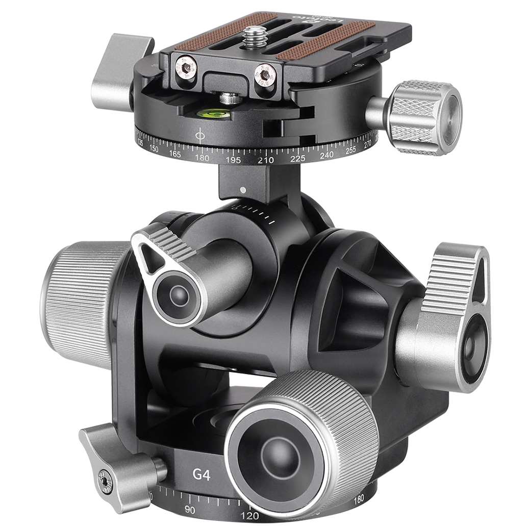 Leofoto G4 Geared Tripod Head with NP-60 Quick Release Plate