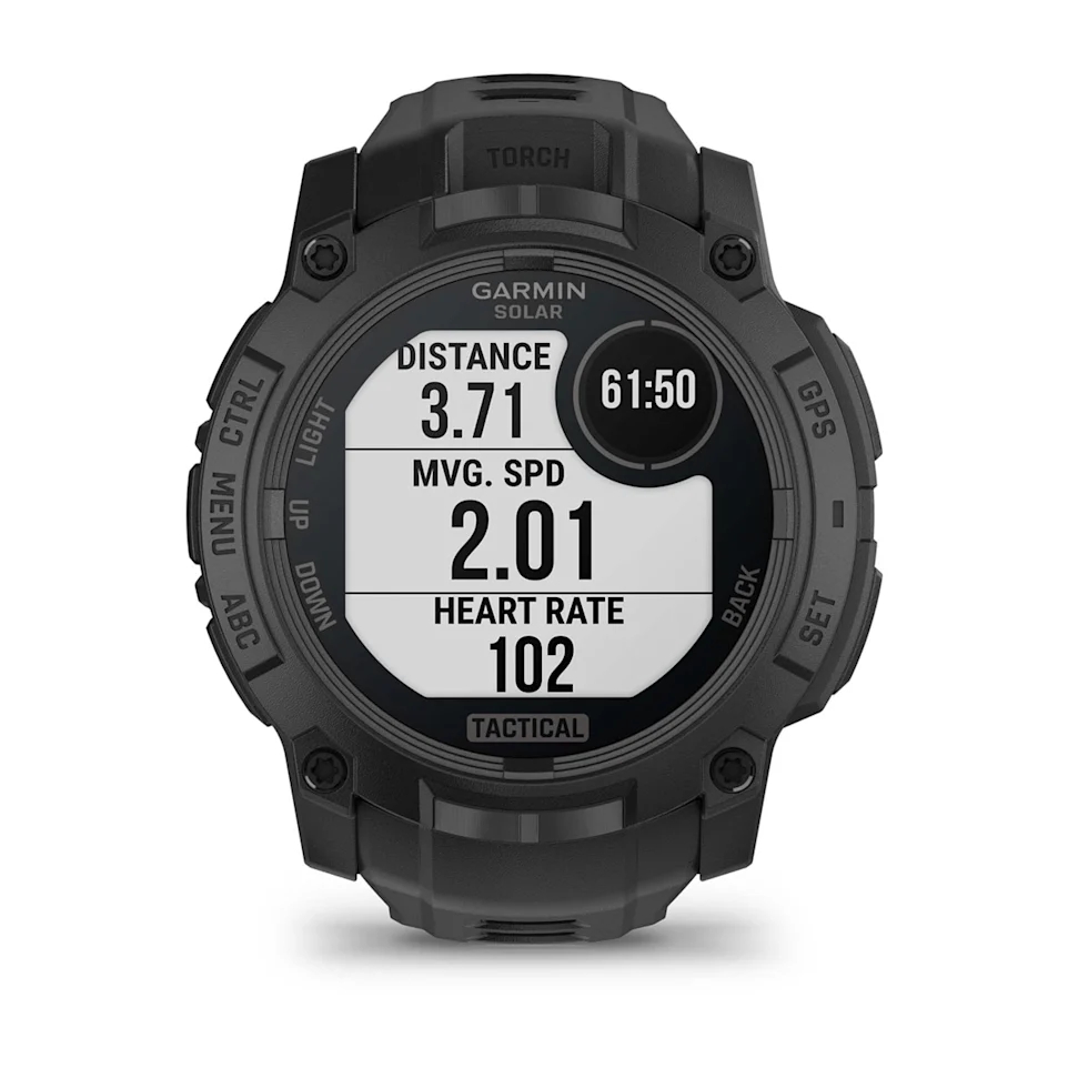 Garmin Instinct 3 Tactical Edition 50mm Smart Watch with Solar Charging and GPS - Black with Black Band