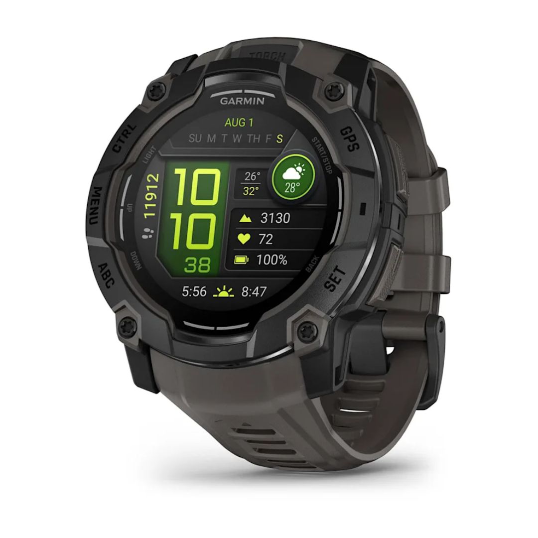 Garmin Instinct 3 50mm Smart Watch with AMOLED Screen and GPS - Black with Charcoal Band