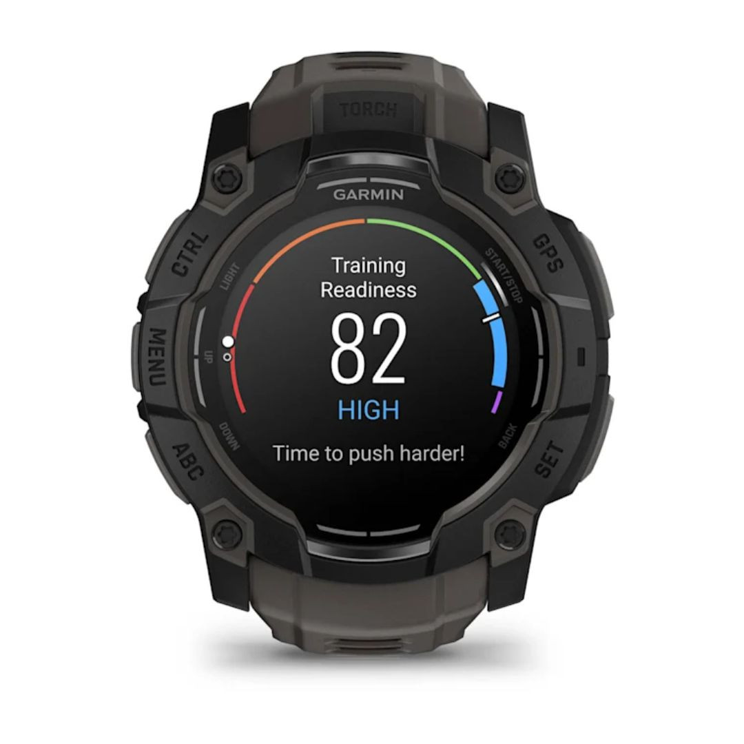 Garmin Instinct 3 50mm Smart Watch with AMOLED Screen and GPS - Black with Charcoal Band