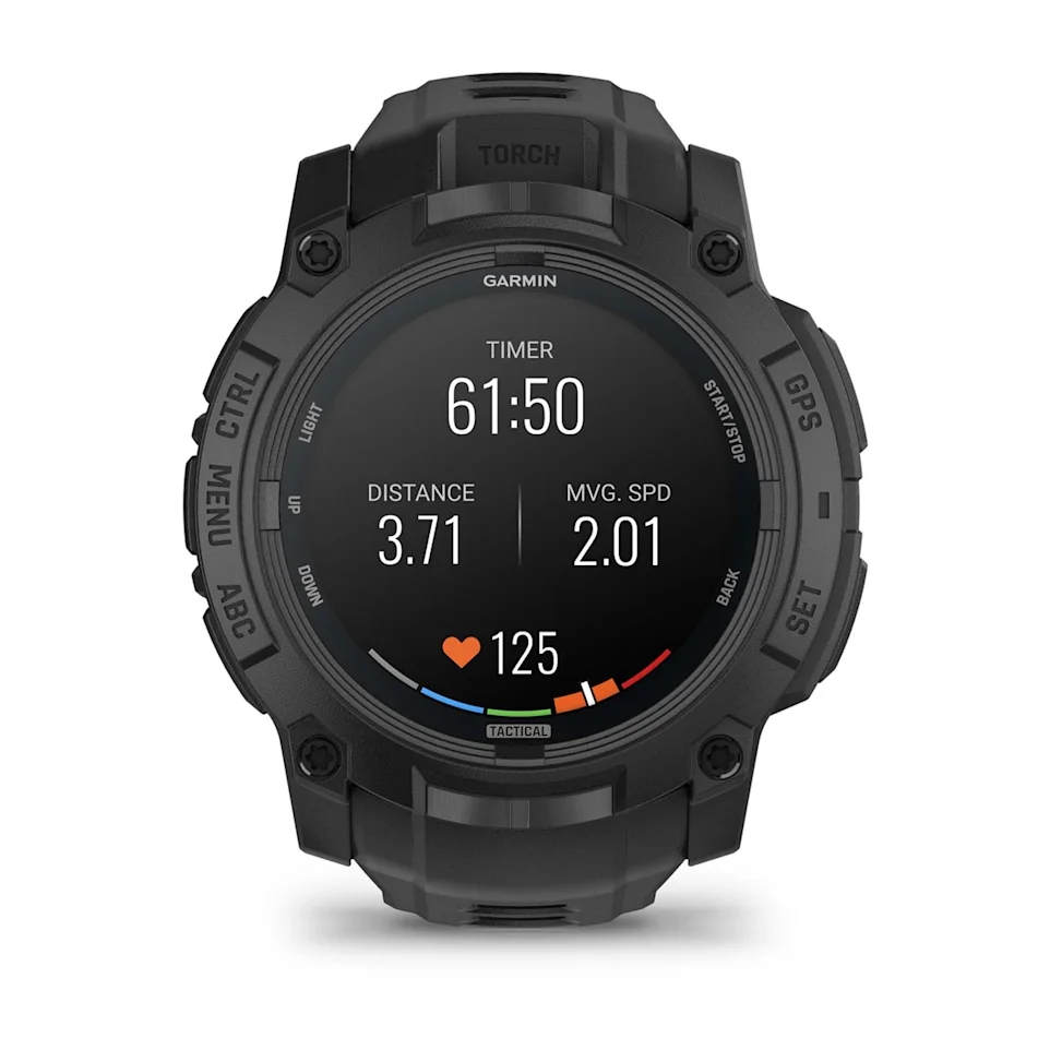 Garmin Instinct 3 Tactical Edition 50mm Smart Watch with AMOLED Screen and GPS - Black with Black Band