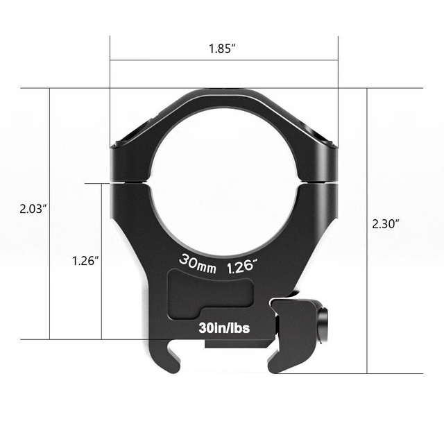 Arken Optics Halo 30 mm Scope Rings-Medium