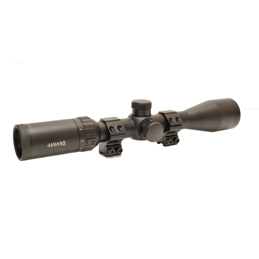 Hawke Fast Mount 3-9x50 SFP Non-IR 1/4 MOA Mildot Rifle Scope (incl. Mounts)  (+FREE WULF Torch RRP £19.95)