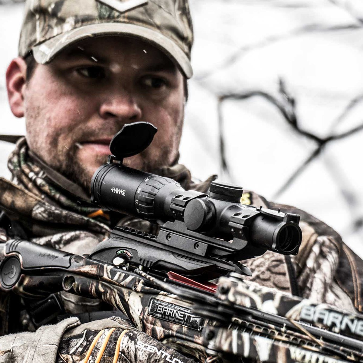 Hawke XB30 Pro SR 1-5x24 Crossbow Scope  (+FREE WULF Torch RRP £19.95)