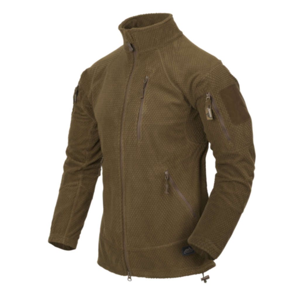 Helikon-Tex ALPHA TACTICAL Jacket - Grid Fleece - Coyote Size: M/Regular