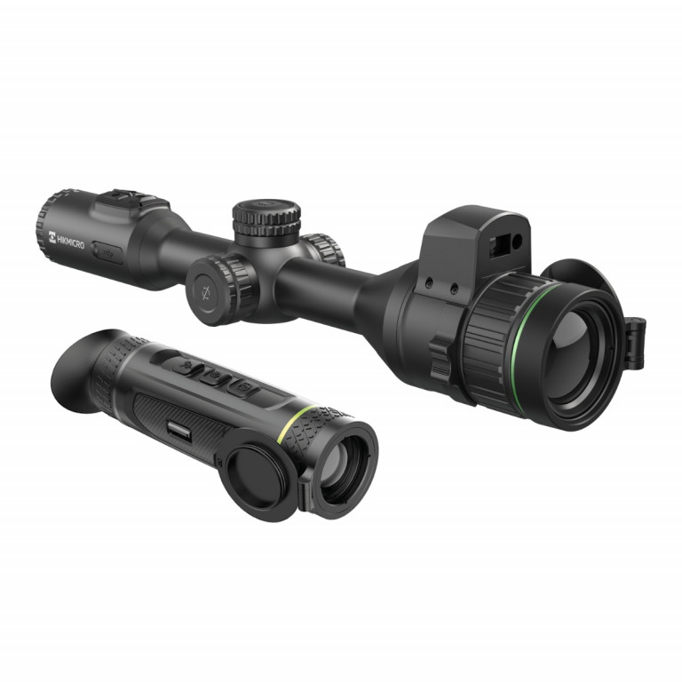HIKMICRO Alpex 4K A50EL LRF Day / Night Rifle Scope and Pixfra S435 Thermal Imaging Monocular Combo