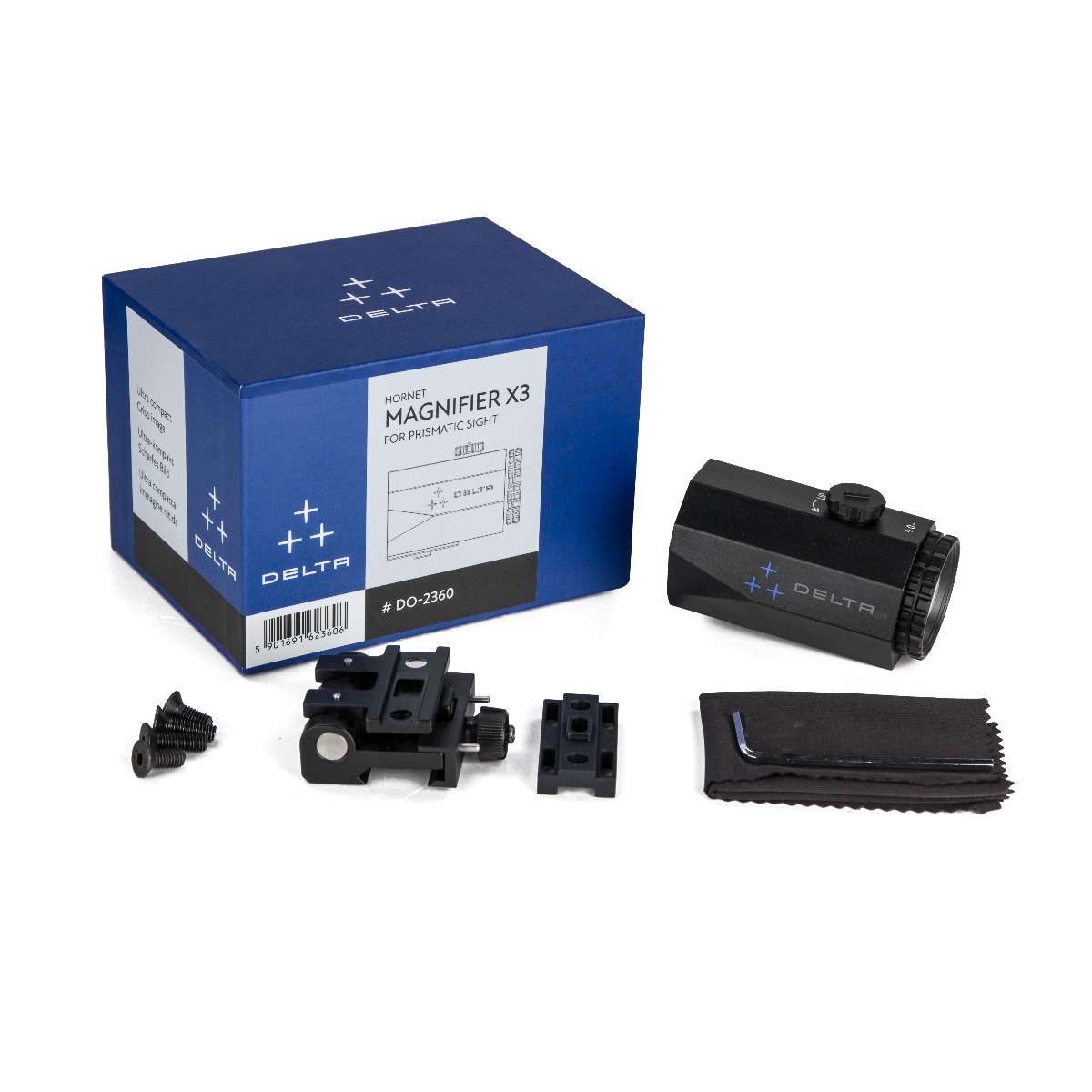 Delta Hornet Compact Magnifier x3 Red Dot Sight Attachment