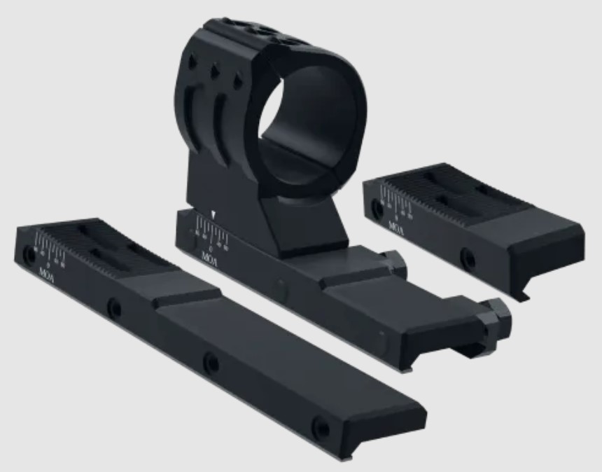 Immersive Optics 10x24 Mildot w/moa Adj Extended Mount Prism Scope