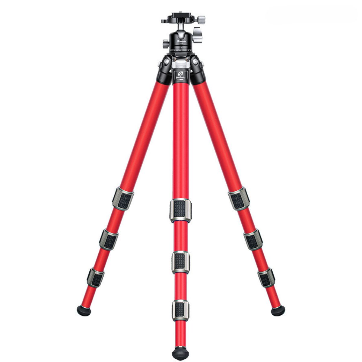 Leofoto Athena LA-284C 10 Layer Carbon Water, Sand Proof, Corrosion Resistant Titanium Feet RED Tripod with LH-30 Ball Head 