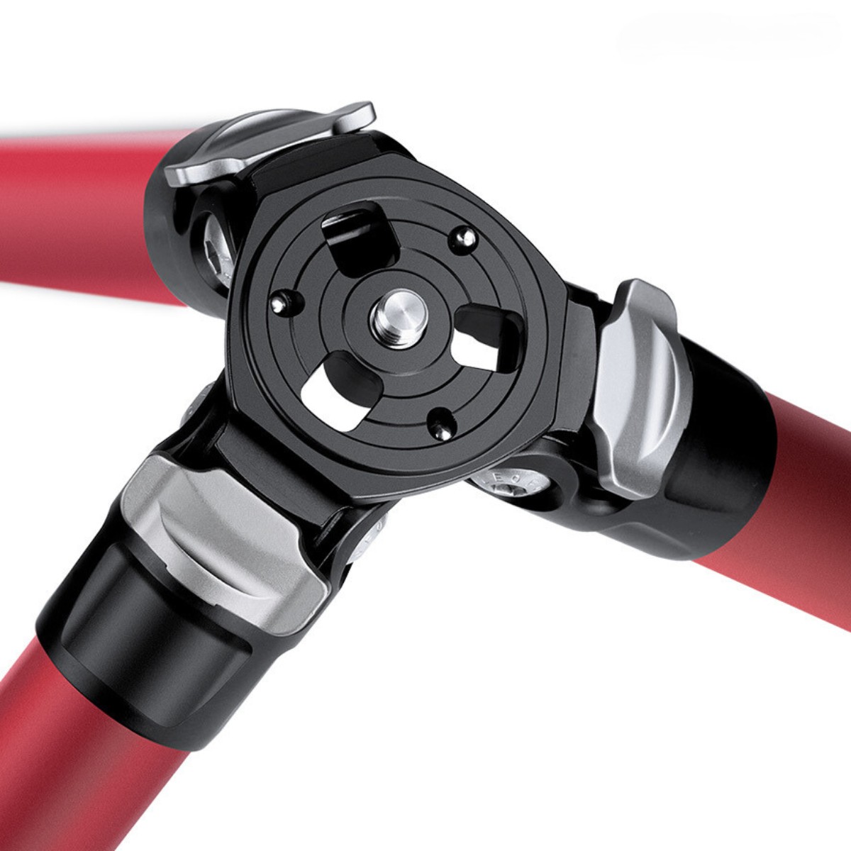 Leofoto Athena LA-284C 10 Layer Carbon Water, Sand Proof, Corrosion Resistant Titanium Feet RED Tripod with LH-30 RED Ball Head