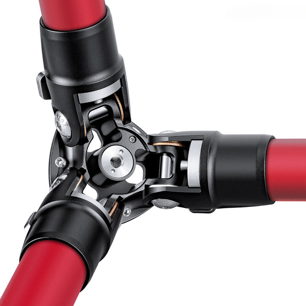 Leofoto Athena LA-284C 10 Layer Carbon Water, Sand Proof, Corrosion Resistant Titanium Feet RED Tripod with LH-30 RED Ball Head