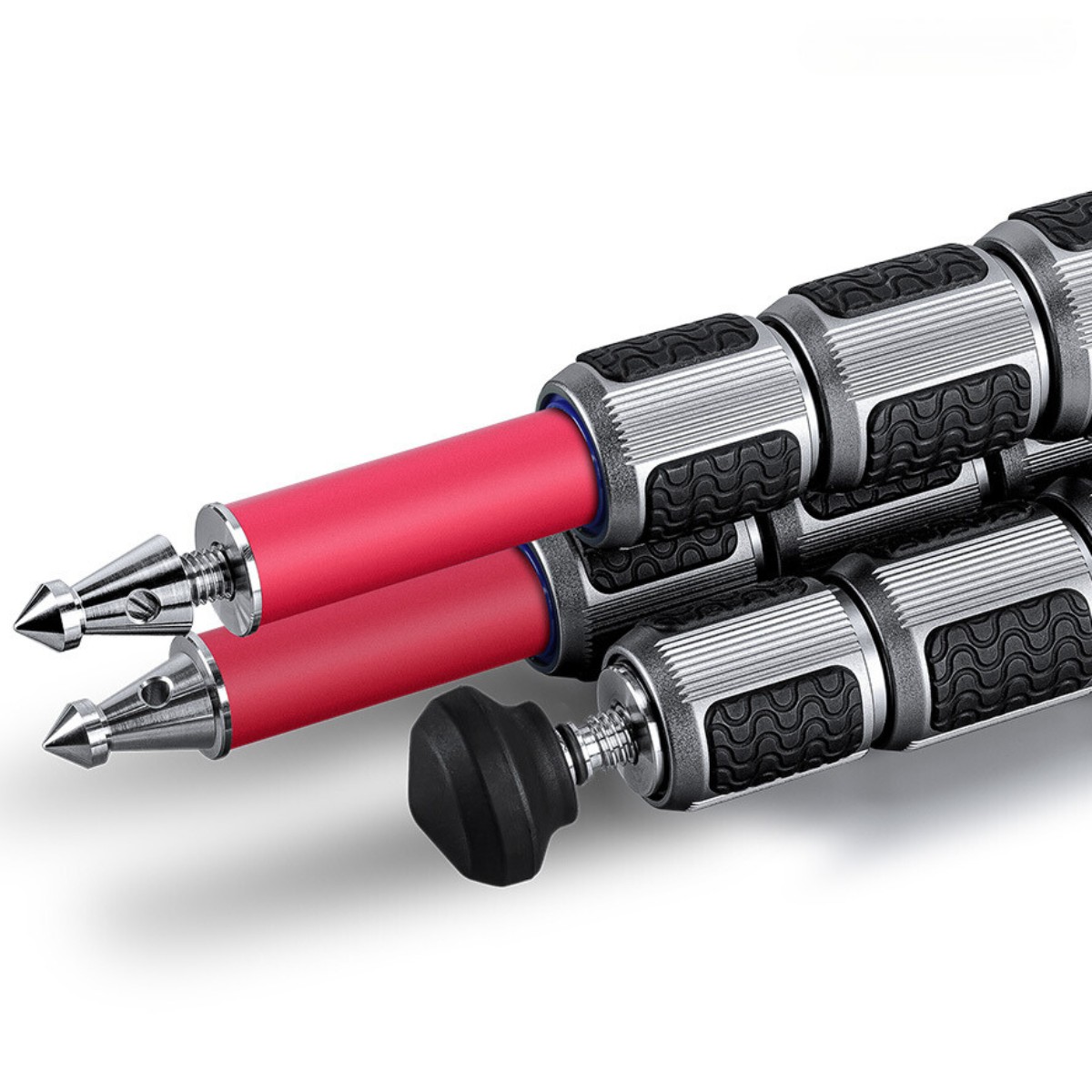 Leofoto Athena LA-324C 10 Layer Carbon Water, Sand Proof, Corrosion Resistant Titanium Feet RED Tripod with LH-40 Ball Head