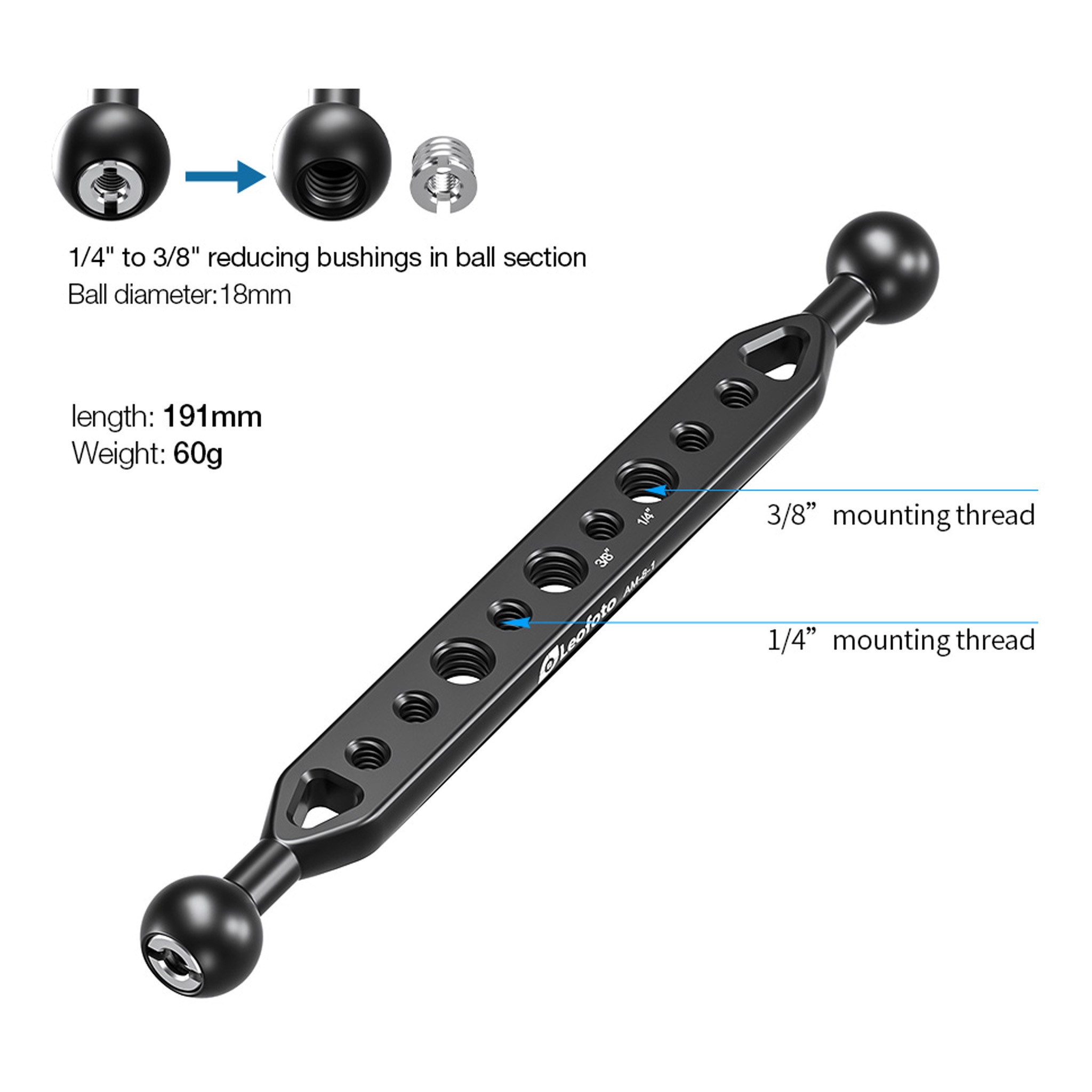Leofoto AM-8-1 Professional Magic Long Arm
