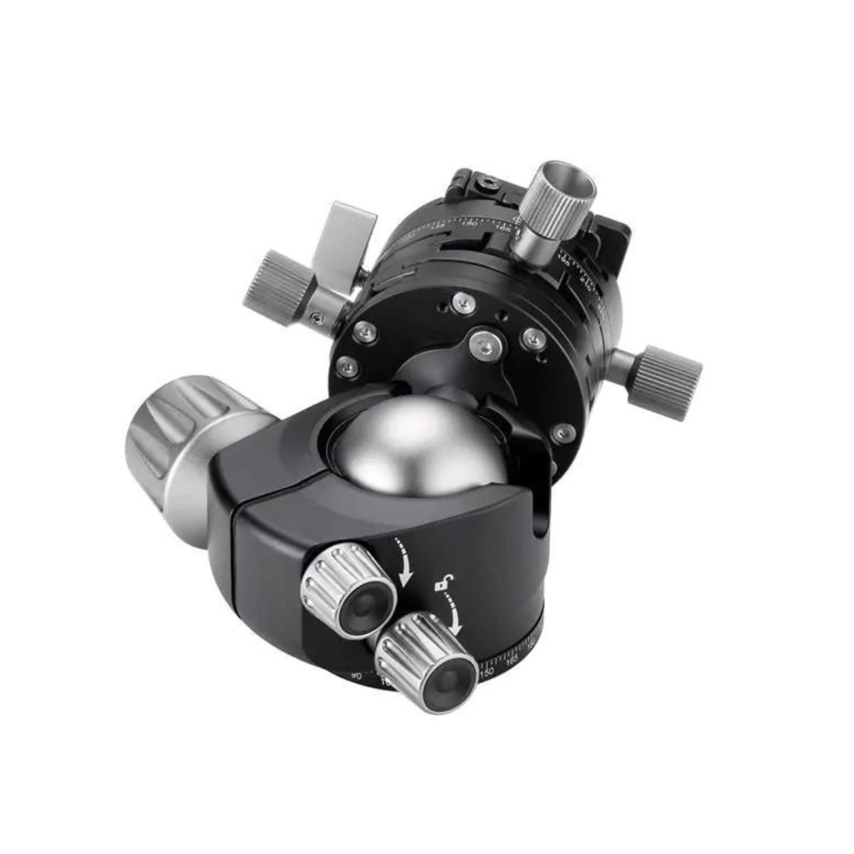 Leofoto LH-40GR Geared Head 40mm Low Profile Ball Head + Geared Panning Clamp