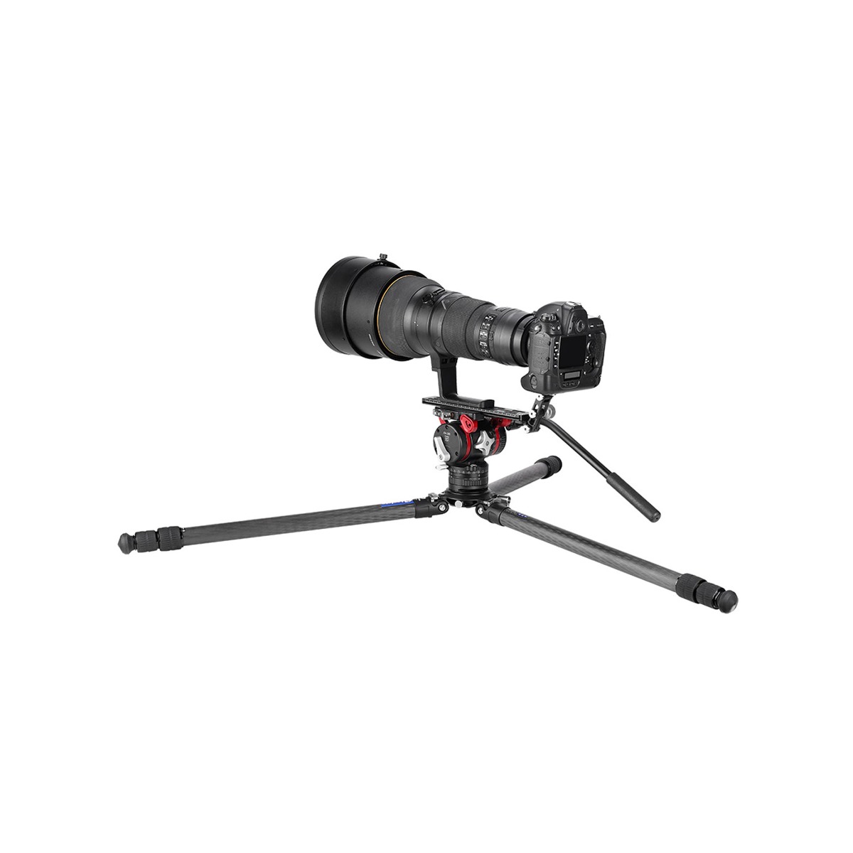 Leofoto LM Summit LM-323C 10 Layer Carbon Hollow-out Spider 75mm Bowl Tall Tripod with Safety Lock System - Max Load 25kg, Min 100mm to Max 1400mm