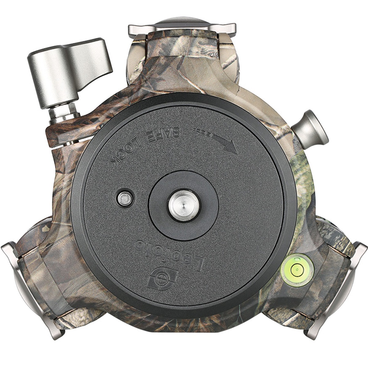 Leofoto LM Summit CAMO LM-365C 10 Layer Carbon Hollow-out Spider 75mm Bowl Tripod with Safety Lock System - Max Load 25kg, Min 80mm to Max 1540mm