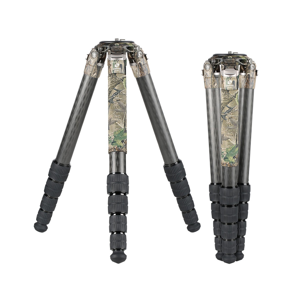 Leofoto LM Summit CAMO LM-365C 10 Layer Carbon Hollow-out Spider 75mm Bowl Tripod with Safety Lock System - Max Load 25kg, Min 80mm to Max 1540mm
