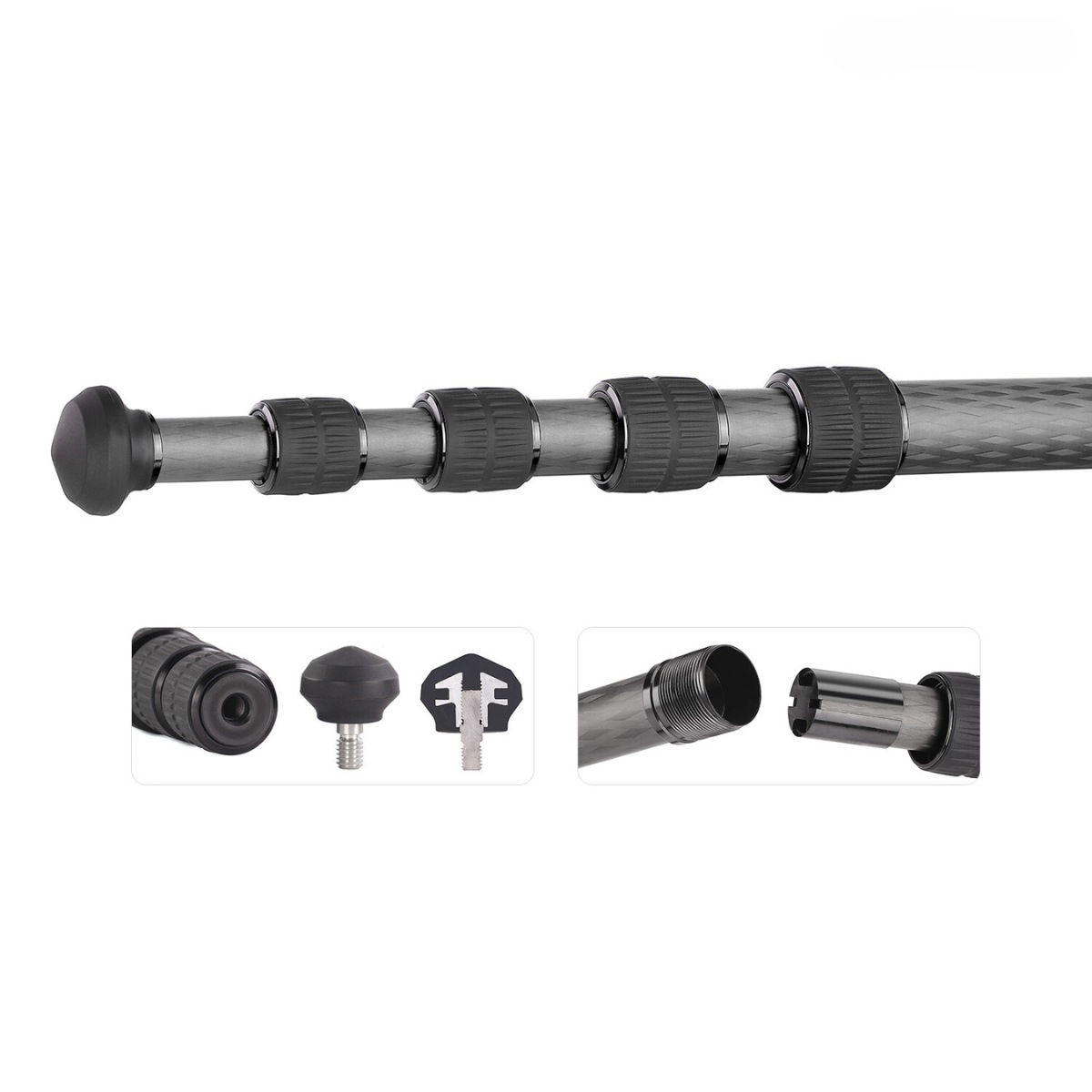 Leofoto Ranger LS-225C 10x Layer Carbon Fiber Tripod with LH-25 Low Profile Ballhead & Separate Centre Column