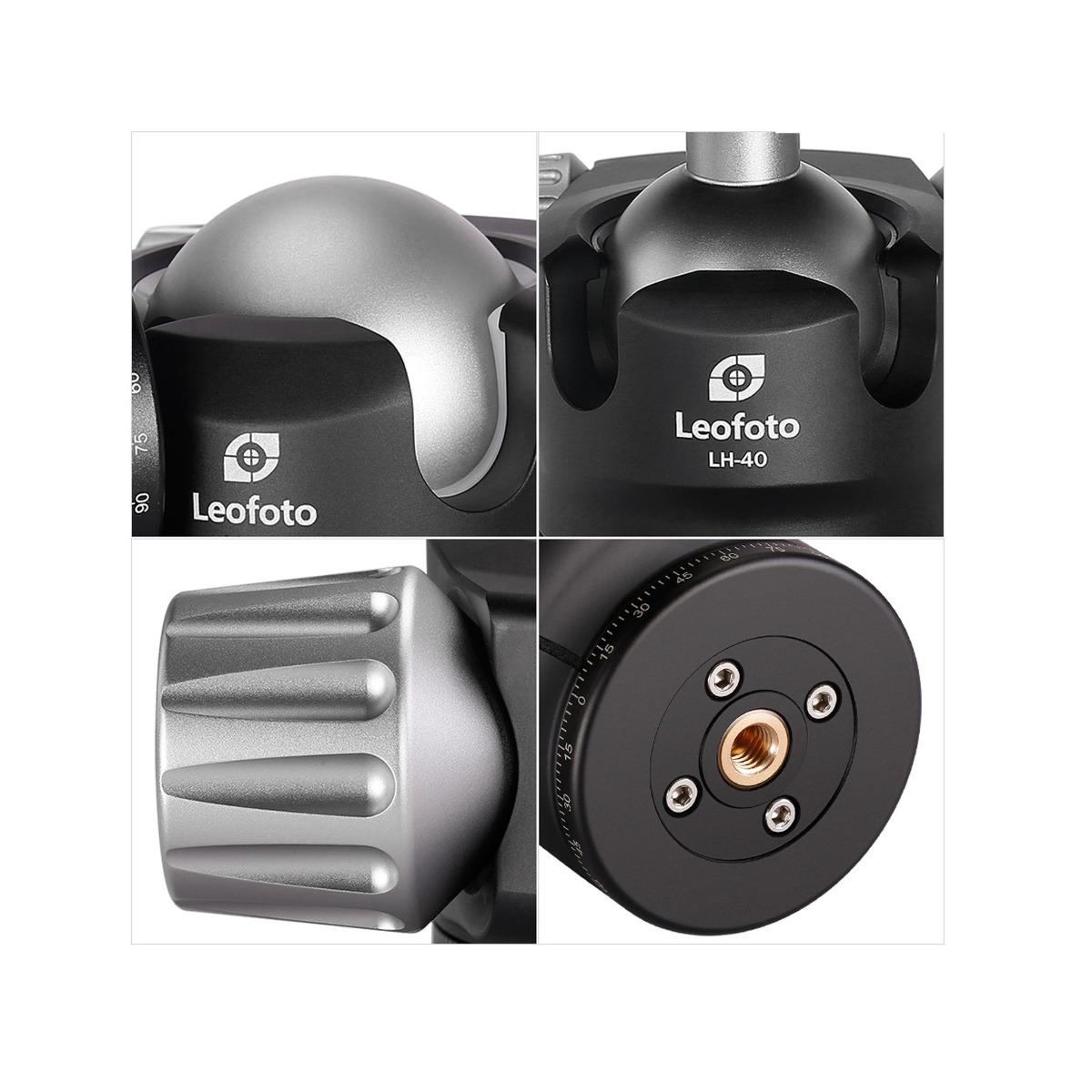 Leofoto Ranger LS-324C 10x Layer Carbon Tripod with LH-40 Ballhead & Separate Centre Column - Max Load 15kg, Min 165mm to Max 1395mm + Col