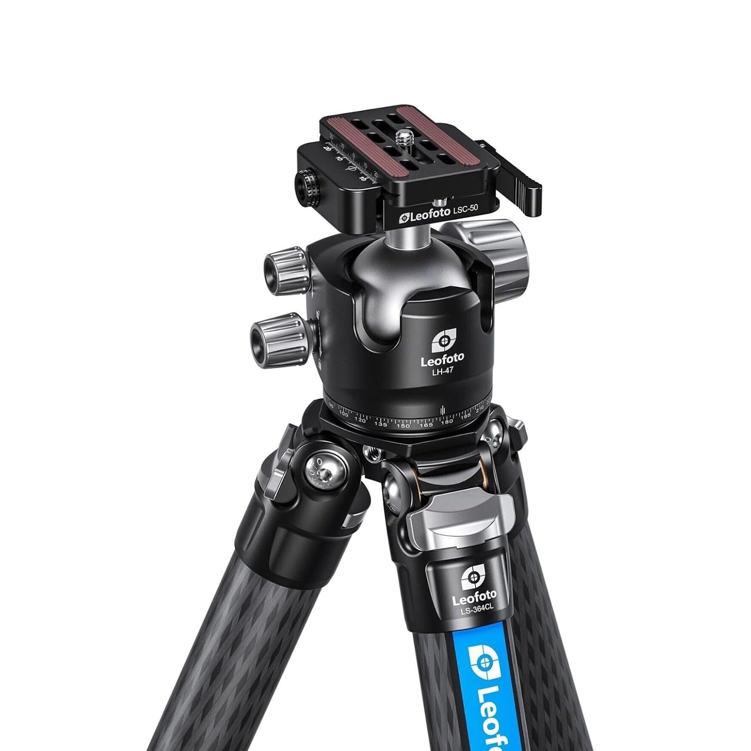 Leofoto Summit TALL Tripod Kit LM-364CL 10 Layer Carbon Spider 180 Degree Folding Silicone Handle Tripod with LH-47SC Low Profile Ball Head - Max Load 20kg