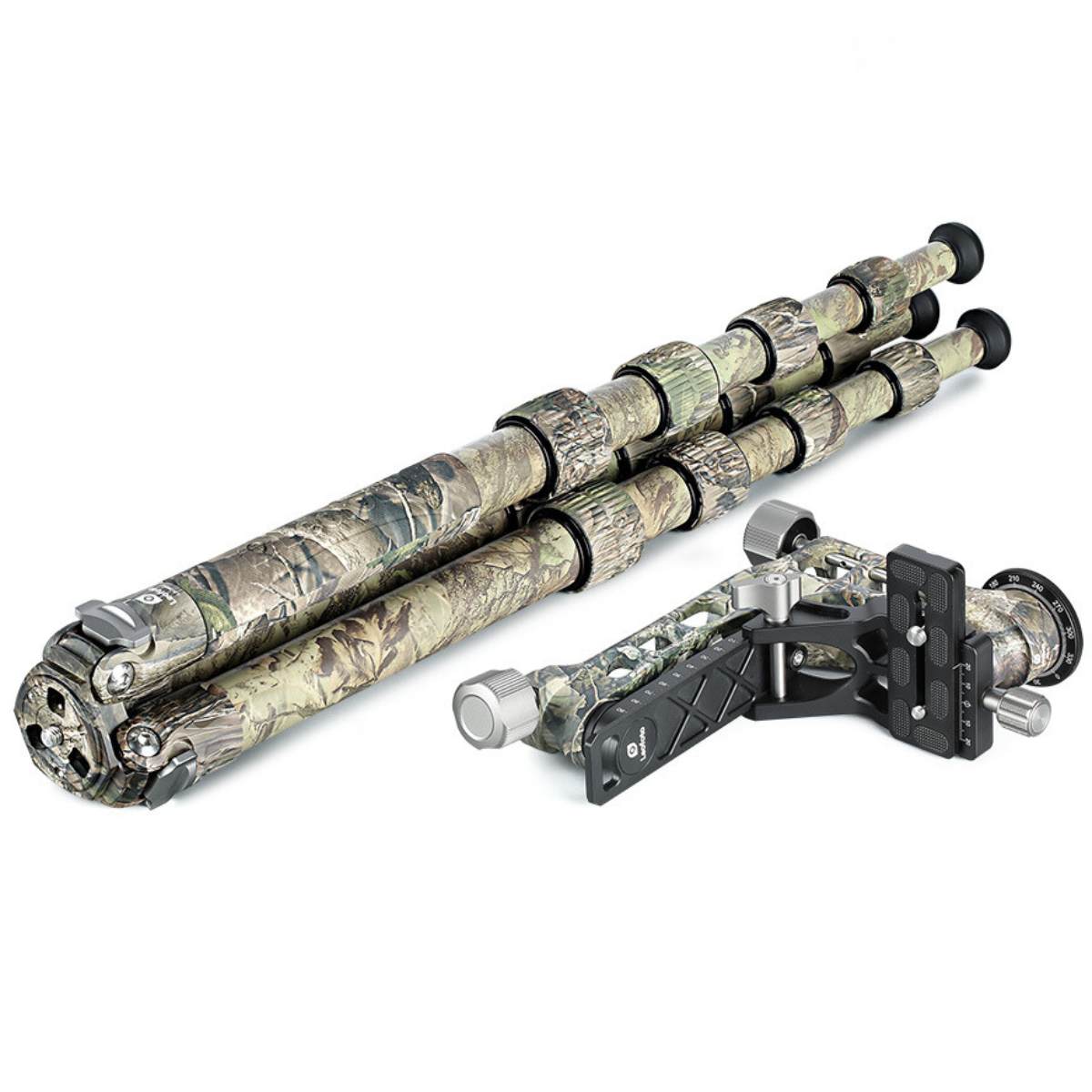 Leofoto Ranger CAMO LS-365C Lightweight 10x Layer Carbon Tripod with PG1 CAMO Gimbal Head