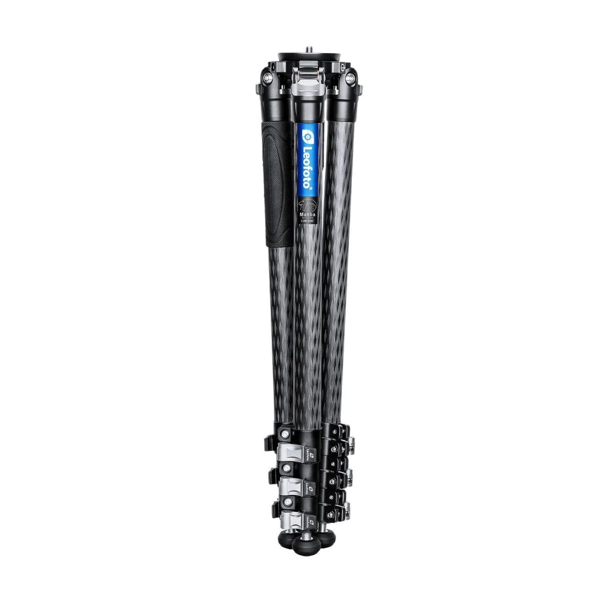 Leofoto LV-324C Manba LV Video Head System Flip Lock Carbon Fibre Tripod - Max Load 15kg, Min 100mm, Max 1560mm