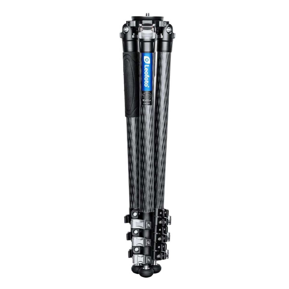Leofoto Manba LVM Video Head System LVM-324C Flip Lock Carbon Fibre Tripod with BV-10 Video Fluid Head 6kg