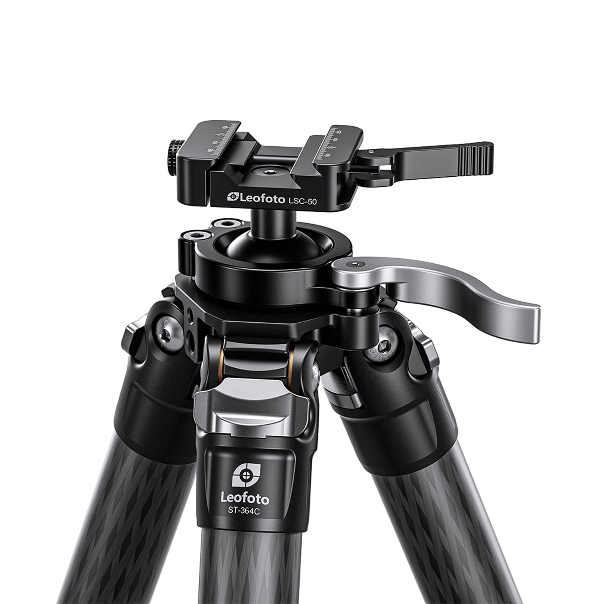Leofoto ST Series ST-364C 10 Layer Carbon Weapon  / Heavy Camera Support ARCA/Picatinny Tripod - Max load ; 20kg, Min 120mm to Max 1640mm