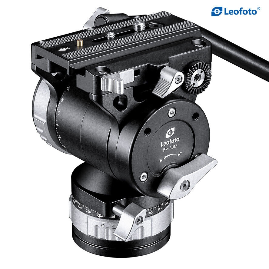 Leofoto BV-30 Pro Fluid Video Head with Lever Lock Arca Compatible QR Plate