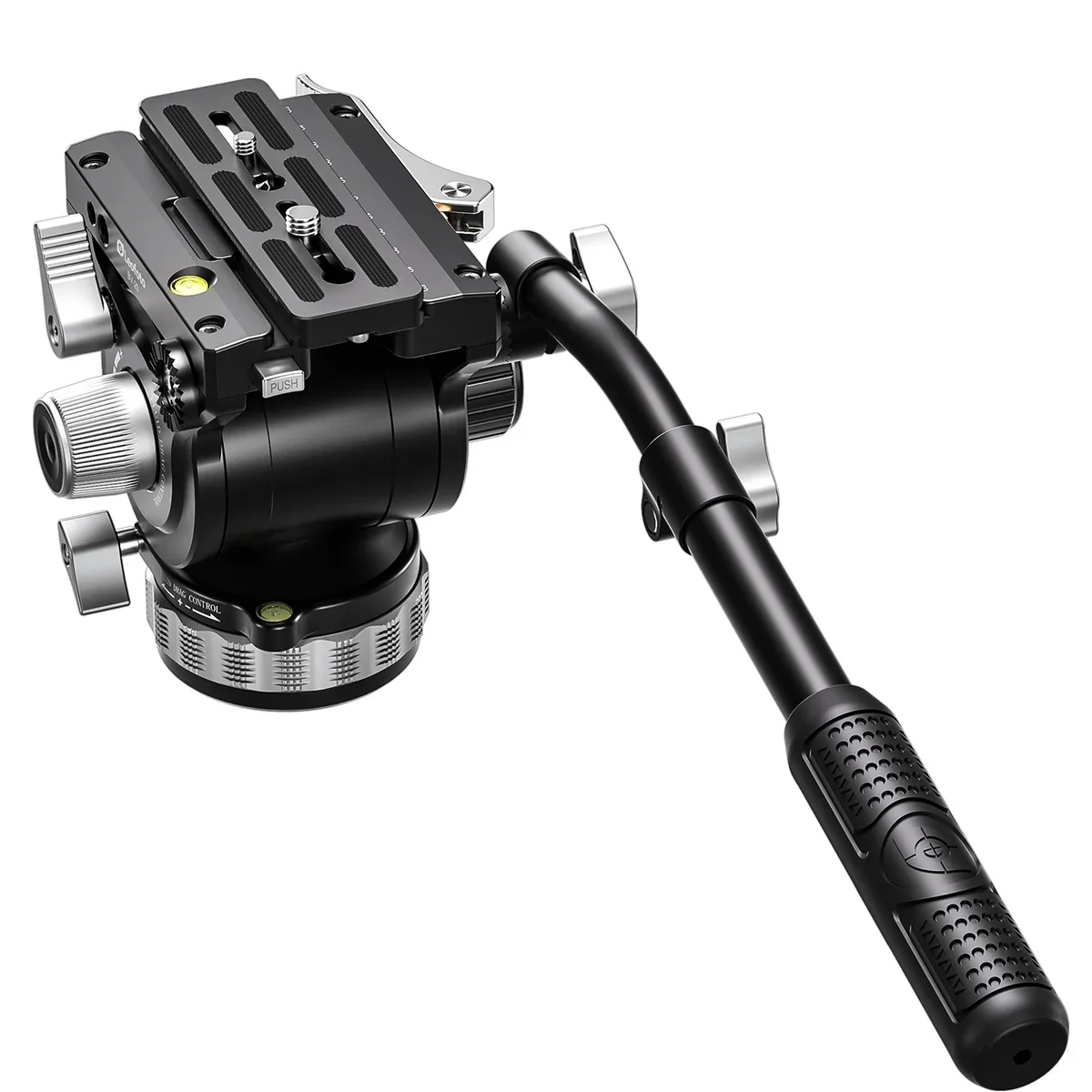 Leofoto BV-20 Pro Fluid Video Head with Lever Lock Arca Compatible QR Plate Max Load 15Kg