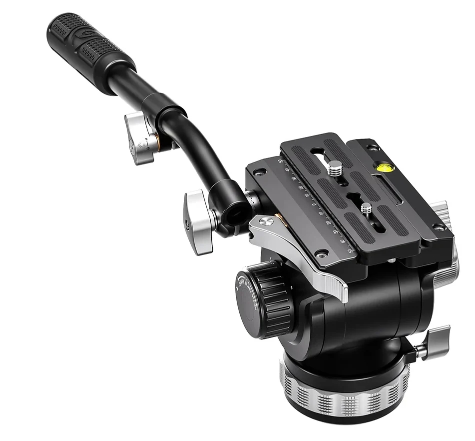 Leofoto BV-20 Pro Fluid Video Head with Lever Lock Arca Compatible QR Plate Max Load 15Kg