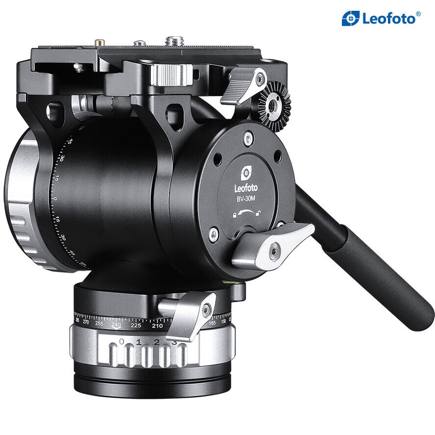 Leofoto BV-30 Pro Fluid Video Head with Lever Lock Arca Compatible QR Plate