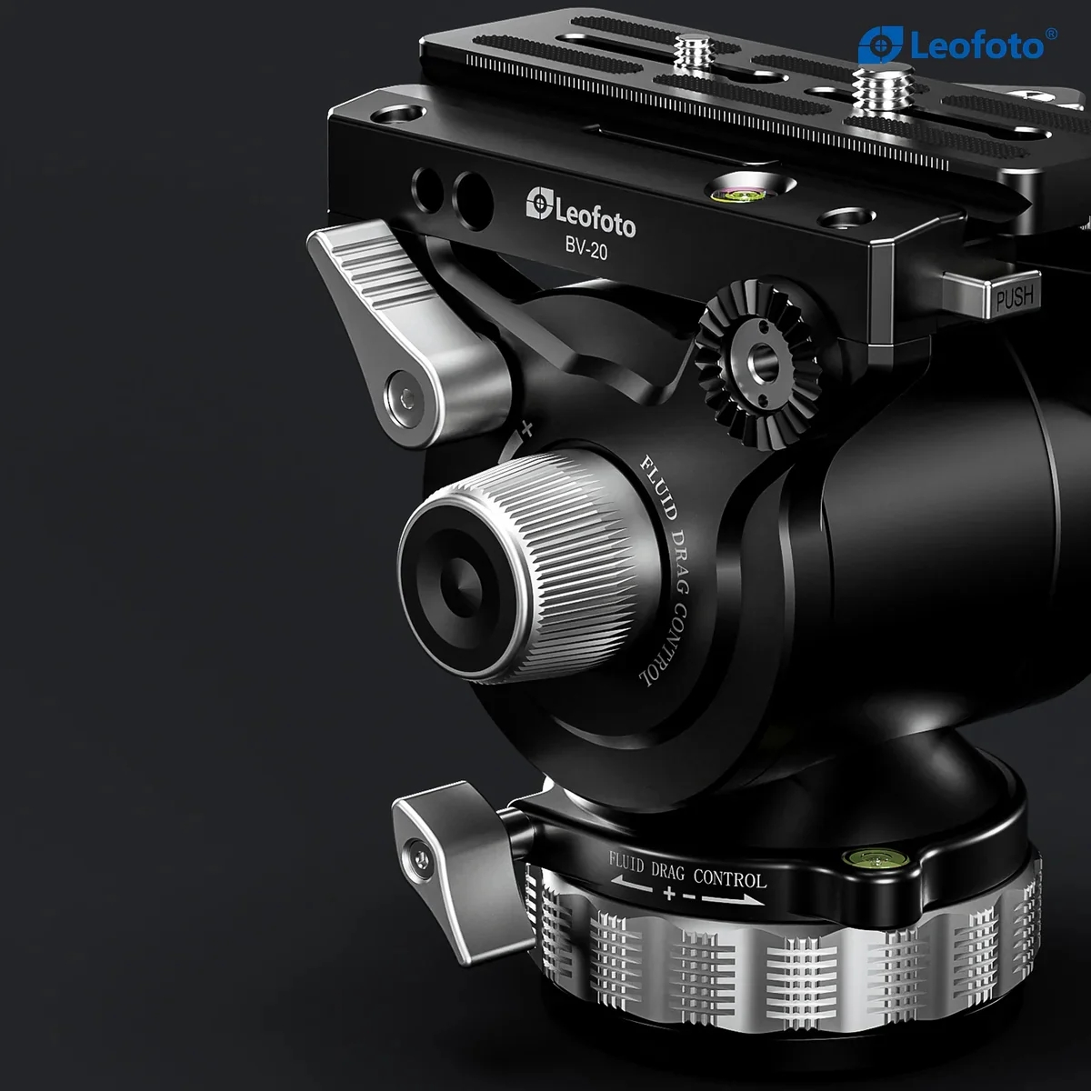 Leofoto BV-20 Pro Fluid Video Head with Lever Lock Arca Compatible QR Plate Max Load 15Kg