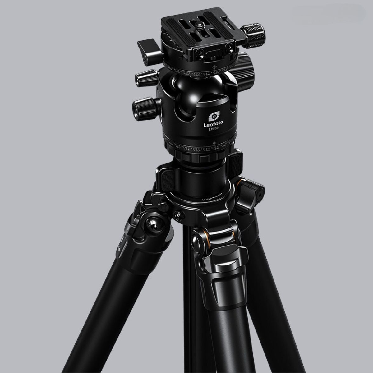 Leofoto Wings of God BLACK LG284C 10 Layer Carbon Water, Sand and Dust proof Corrosion Resistant Titanium Feet Spider Tripod with LH-36R Low Profile Ball Head