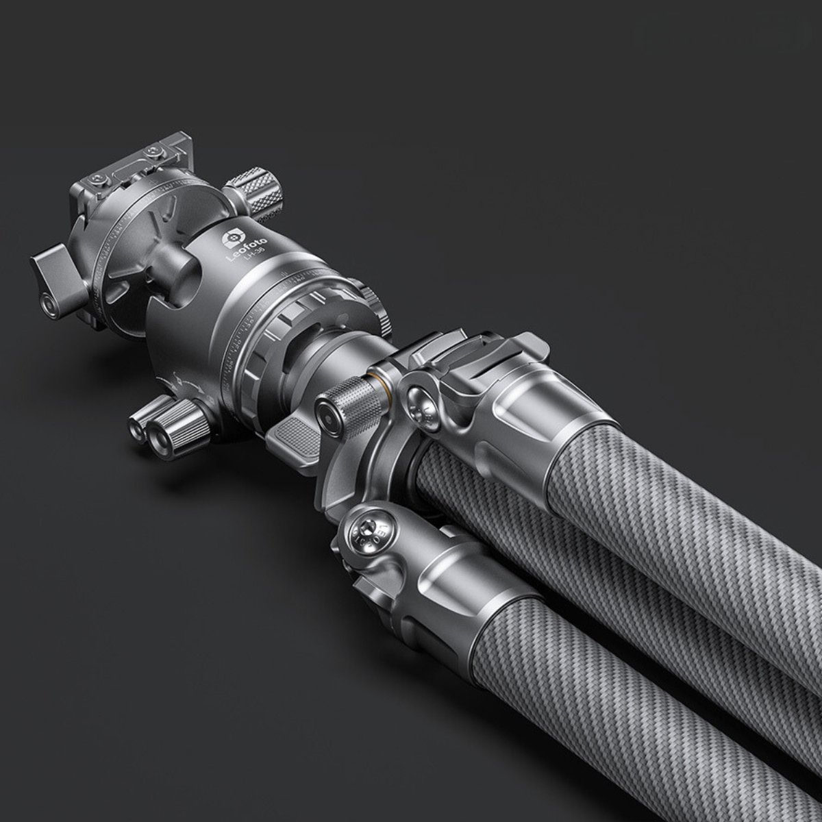 Leofoto Wings of God SILVER LG284C 10 Layer Carbon Water, Sand and Dust proof Corrosion Resistant Titanium Feet Spider Tripod with LH-36R Low Profile Ball Head