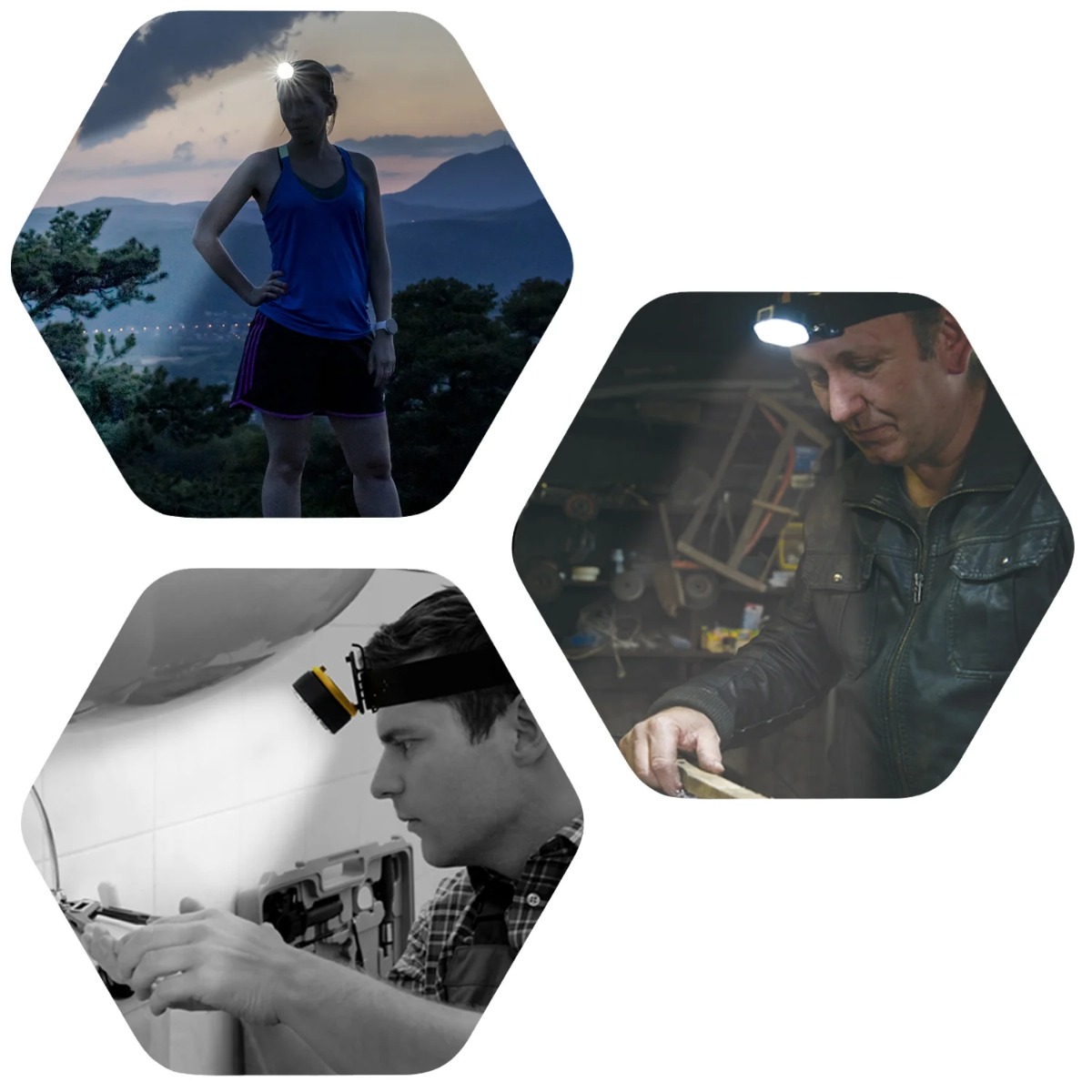 Liggoo USB Rechargable Modular Headlamp