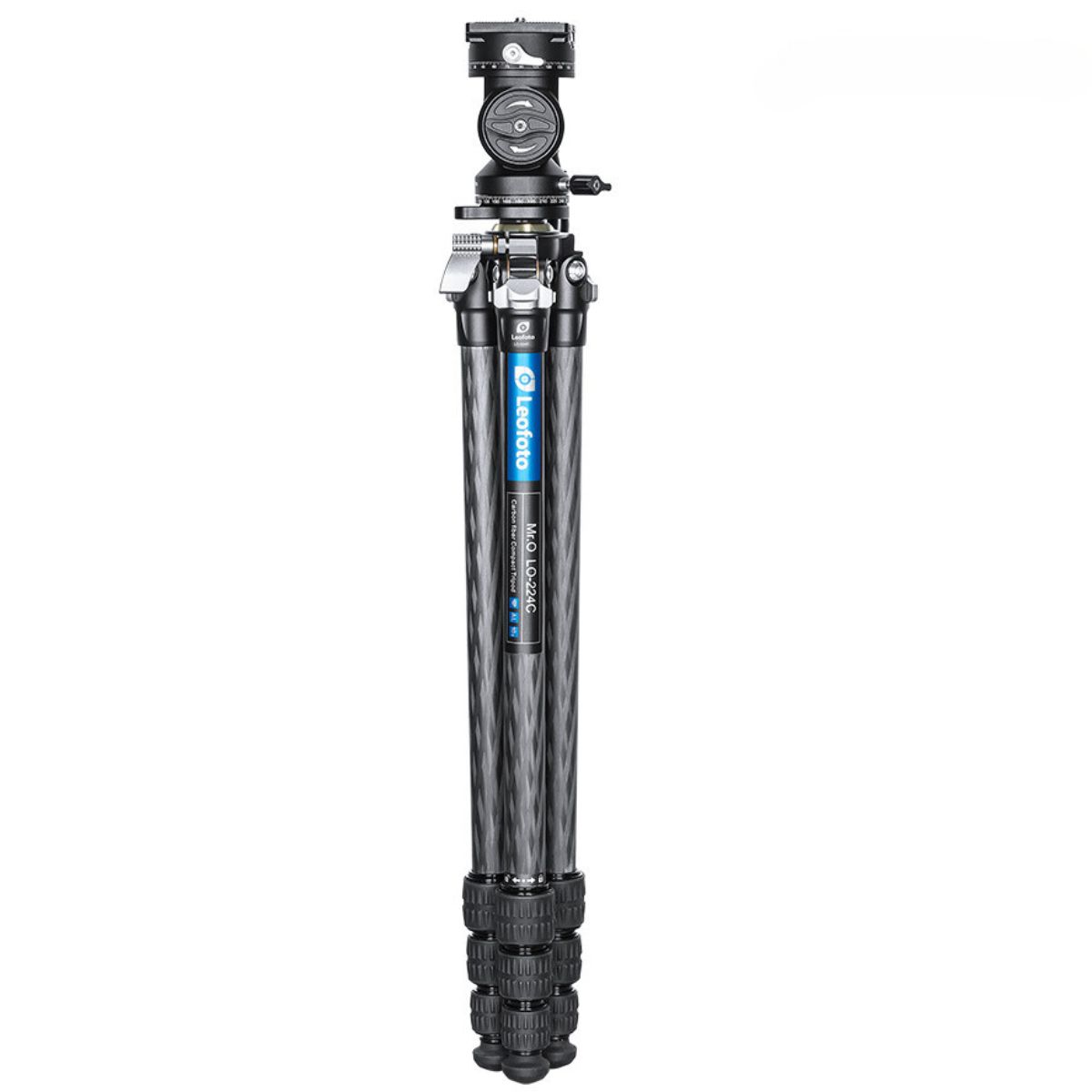 Leofoto MR. O LO-224C 10 Layer Carbon Spider Ball Tripod with Centre Column and BV-1R Mini Fluid Head